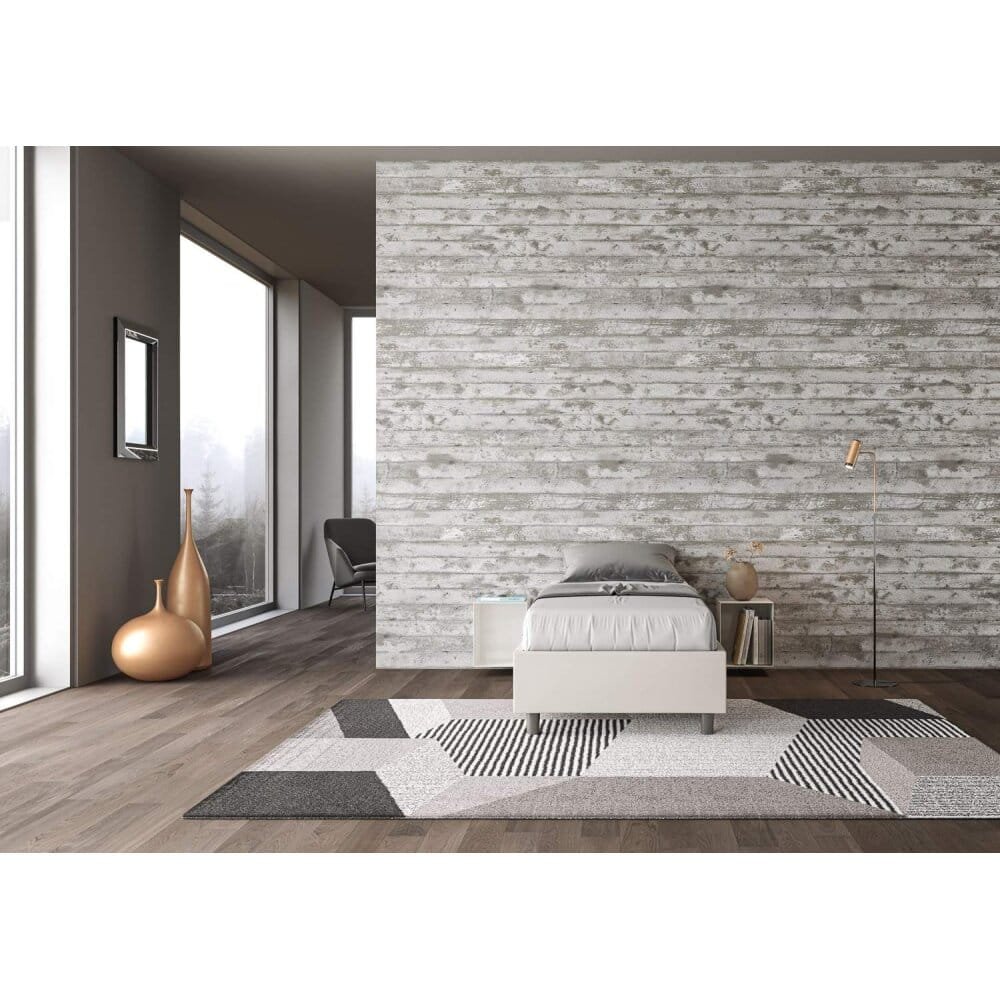 Letto Singolo rivestito in Similpelle – AZELIA