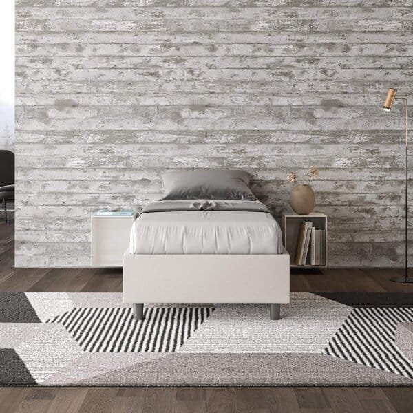Letto Singolo rivestito in Similpelle – AZELIA