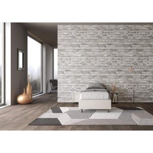 Letto Singolo rivestito in Similpelle – AZELIA