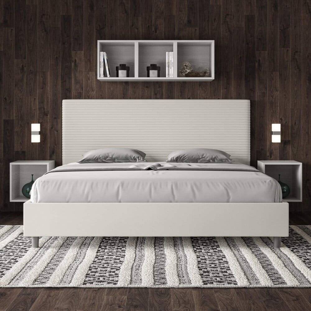 Letto Matrimoniale King size rivestito in Similpelle – FOCUS