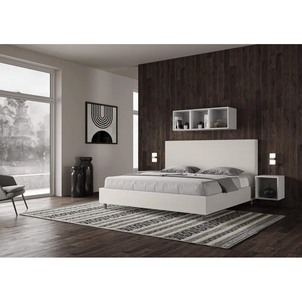 Letto Matrimoniale King size rivestito in Similpelle – FOCUS