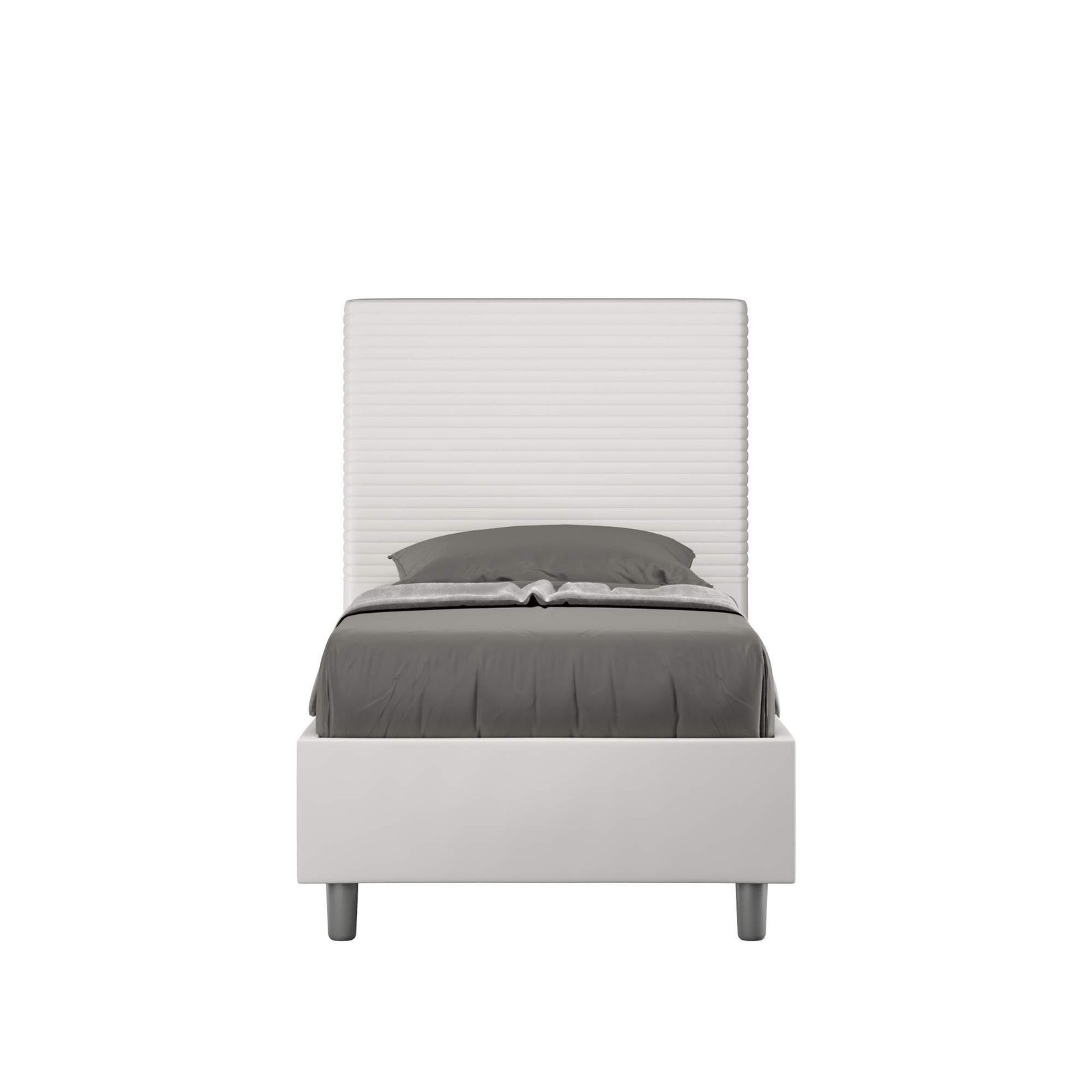 Letto Singolo rivestito in Similpelle – FOCUS