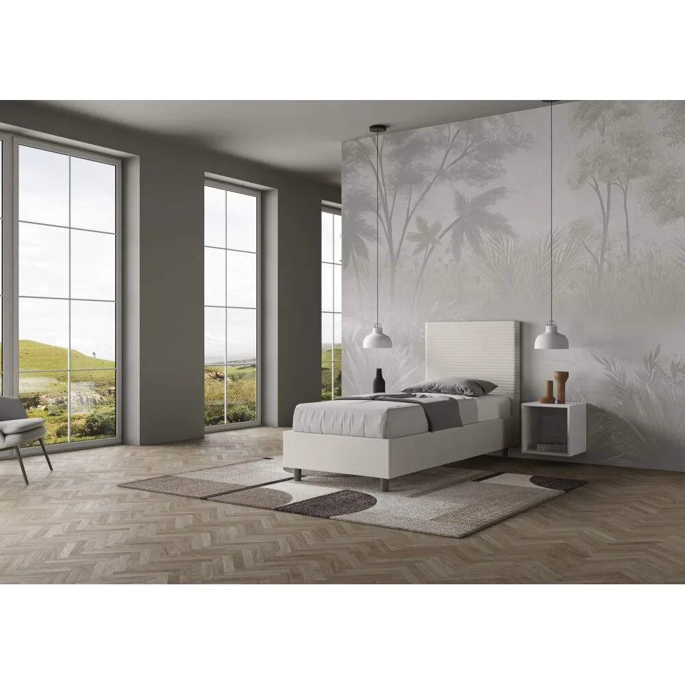 Letto Singolo rivestito in Similpelle – FOCUS
