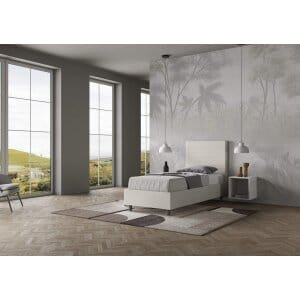 Letto Singolo rivestito in Similpelle – FOCUS