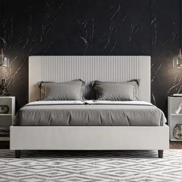 Letto Matrimoniale rivestito in Similpelle – GOYA