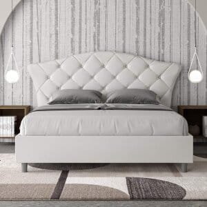 Letto Matrimoniale rivestito in Similpelle – LANGRE