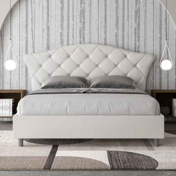 Letto Matrimoniale rivestito in Similpelle – LANGRE