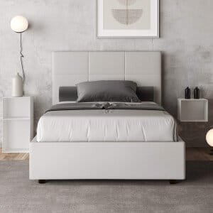 Letto una piazza e mezza rivestito in Similpelle – MIKA
