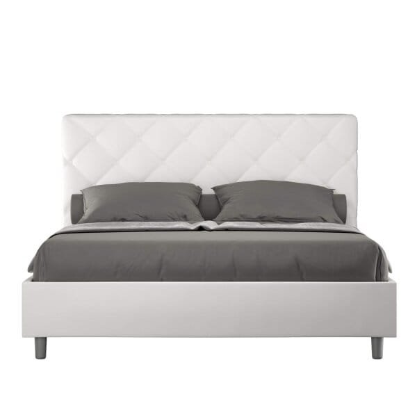 Letto Matrimoniale rivestito in Similpelle – PRIYA