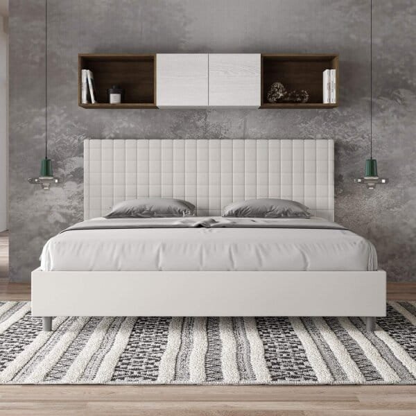 Letto Matrimoniale King size rivestito in Similpelle – SUNNY