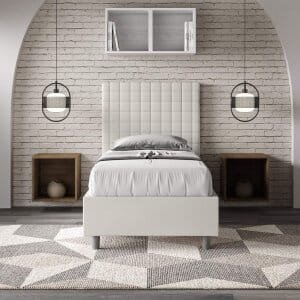 Letto Singolo rivestito in Similpelle – SUNNY