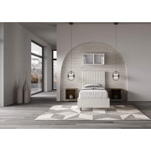 Letto Singolo rivestito in Similpelle – SUNNY