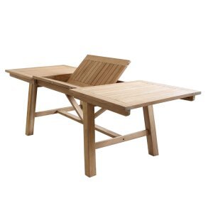 THOR – set tavolo da giardino con sedie in teak cm.220/300x100x77 h