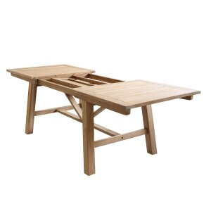 THOR – set tavolo da giardino con sedie in teak cm.220/300x100x77 h