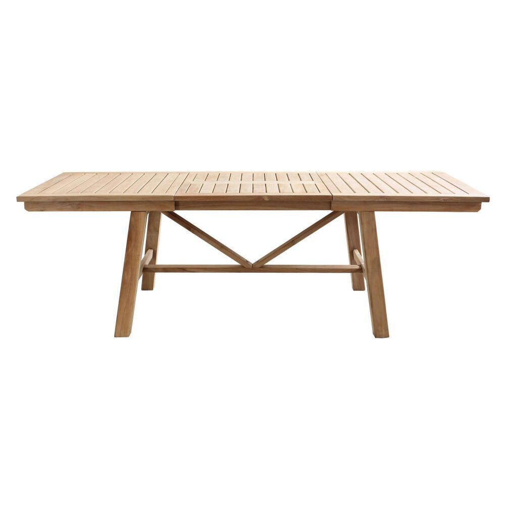 THOR – set tavolo da giardino con sedie in teak cm.220/300x100x77 h