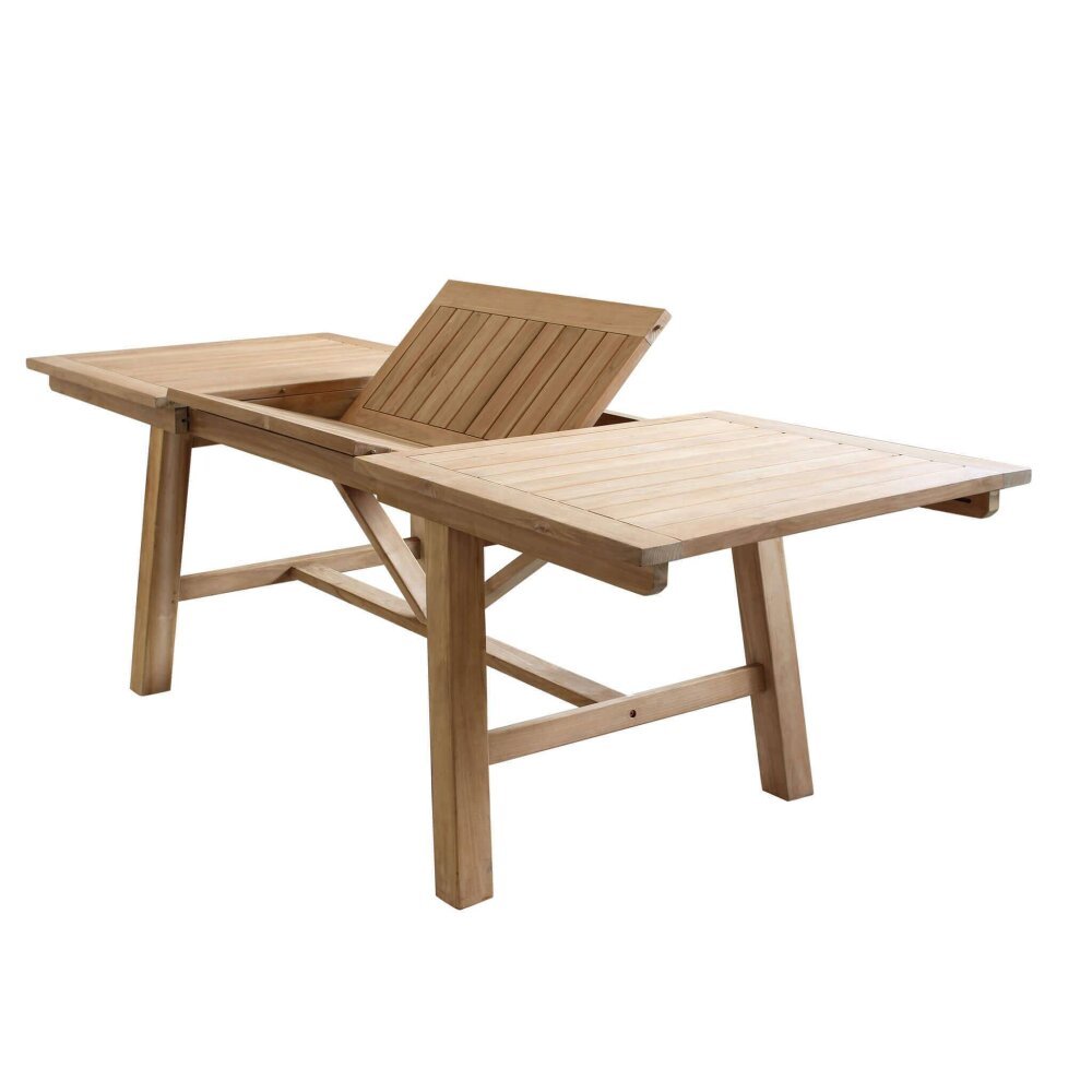 THOR – set tavolo da giardino con sedie in teak cm.220/300x100x77 h