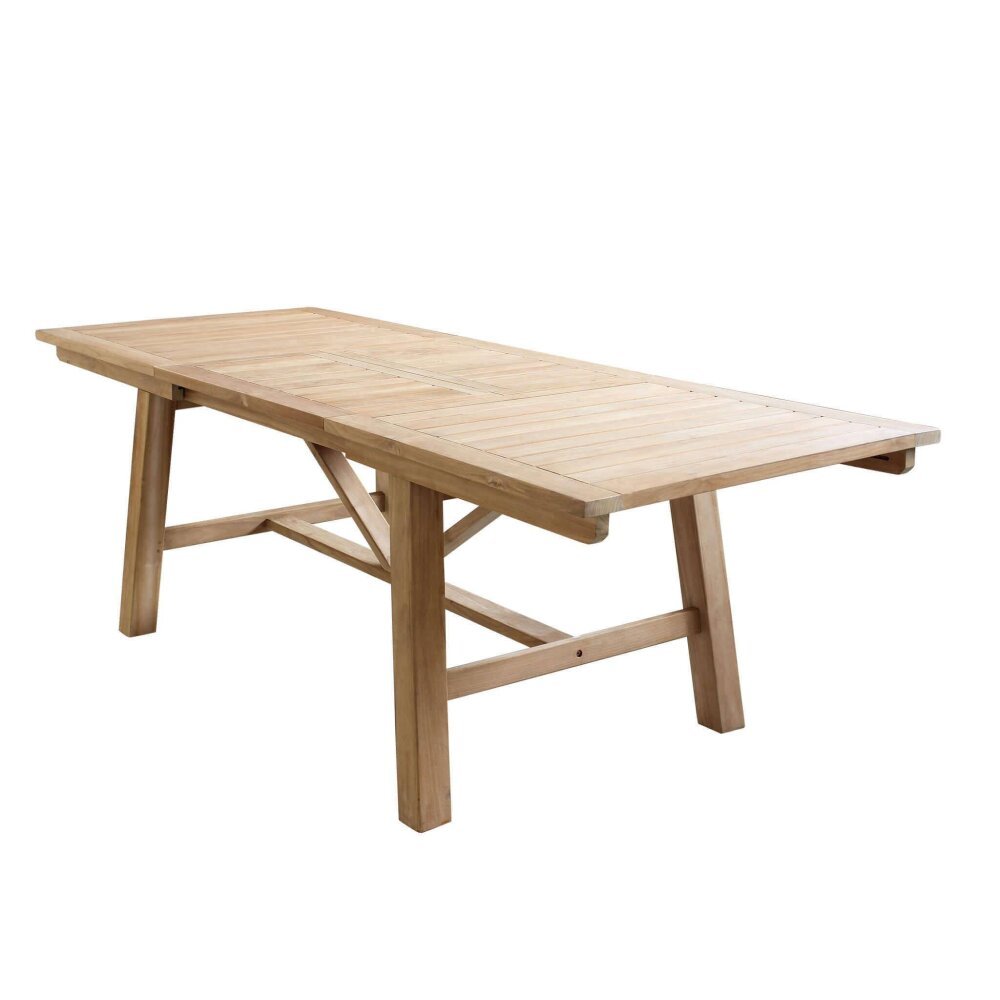 THOR – set tavolo da giardino con sedie in teak cm.220/300x100x77 h