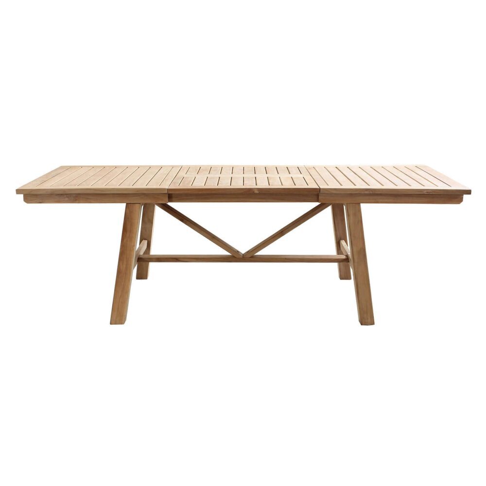 THOR – set tavolo da giardino con sedie in teak cm.220/300x100x77 h