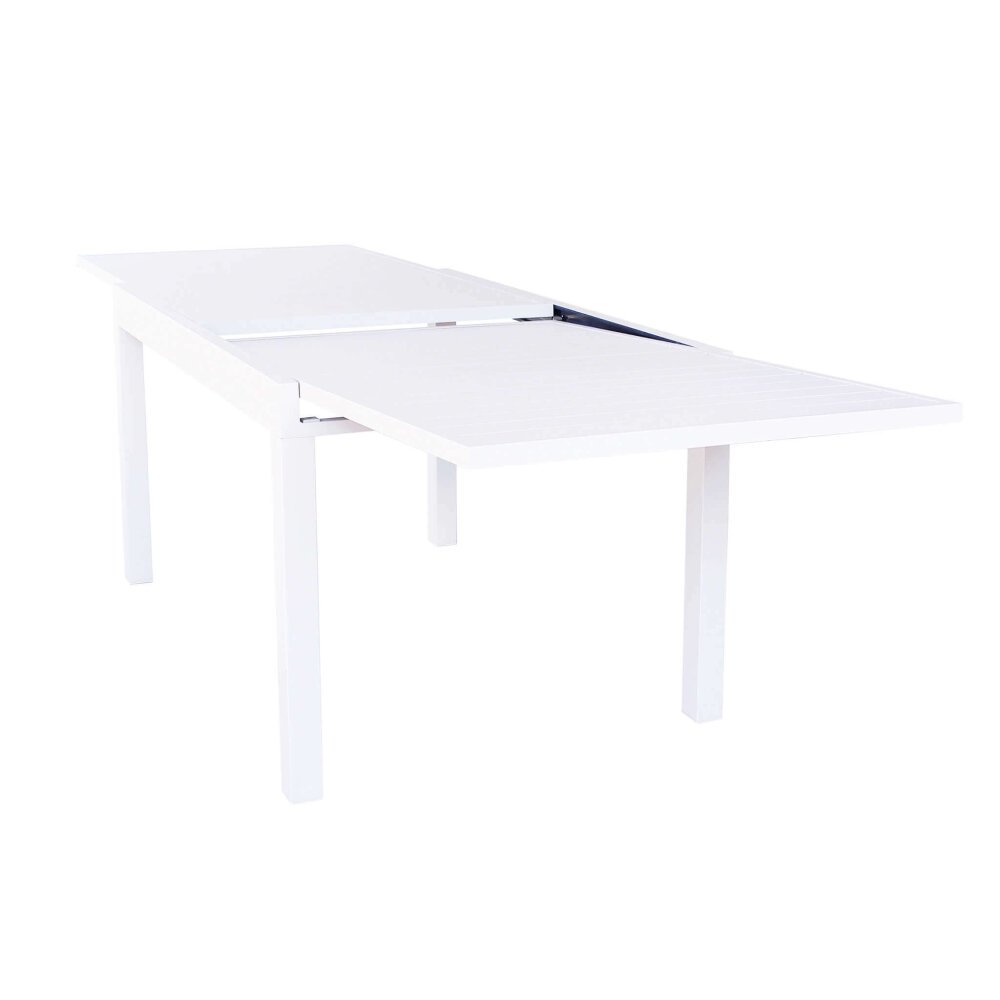 DEREK – set tavolo da giardino con sedie in alluminio cm 135/270x90x75 h