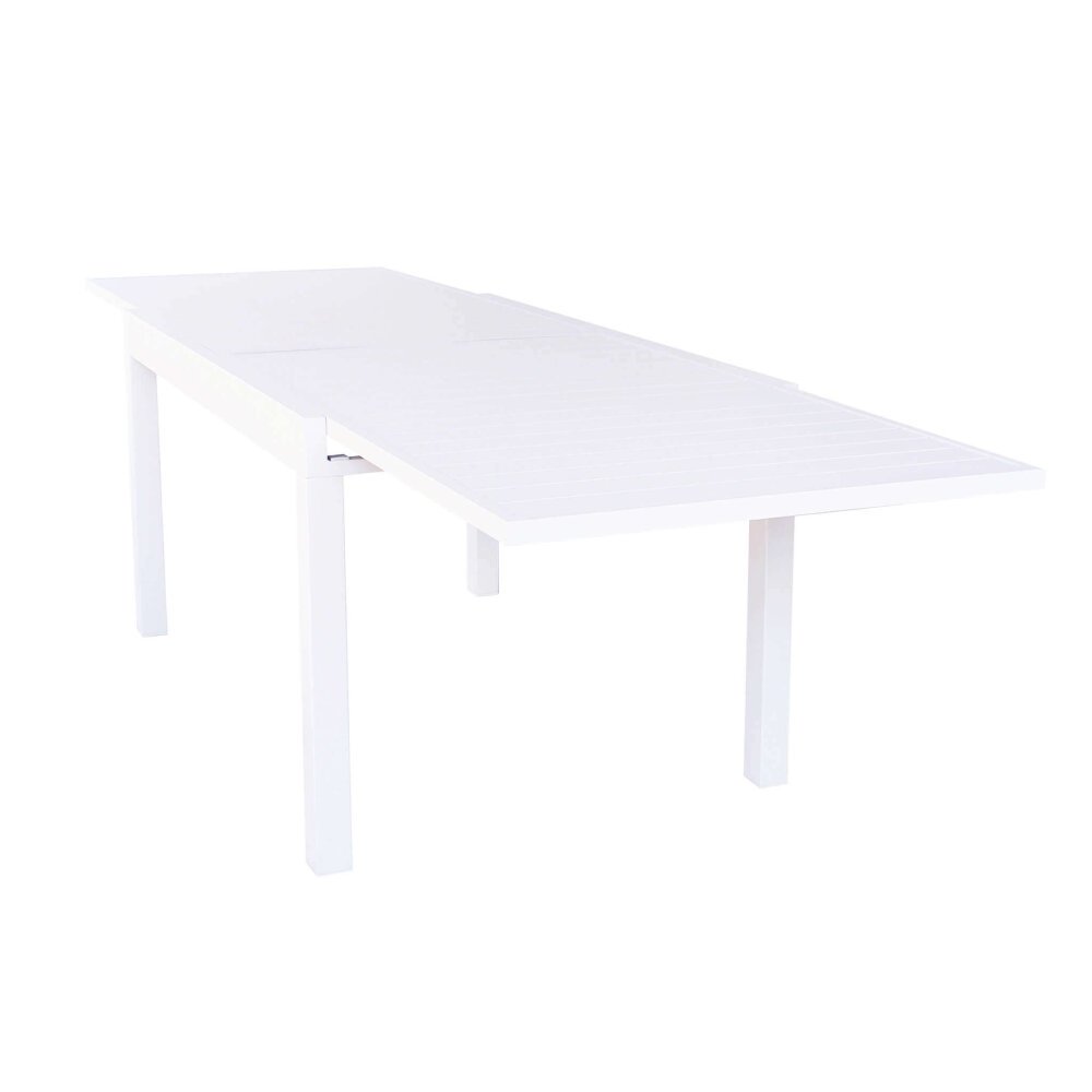 DEREK – set tavolo da giardino con sedie in alluminio cm 135/270x90x75 h