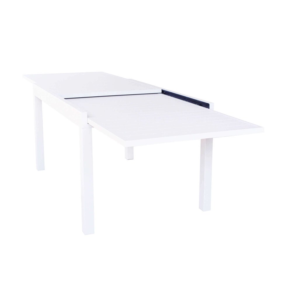 DEREK – set tavolo da giardino con sedie in alluminio cm 135/270x90x75 h