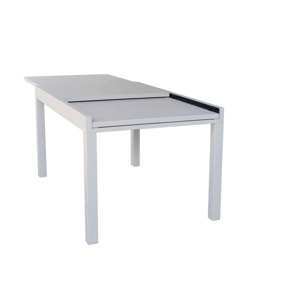 DEREK – set tavolo da giardino con sedie in alluminio cm 135/270x90x75 h