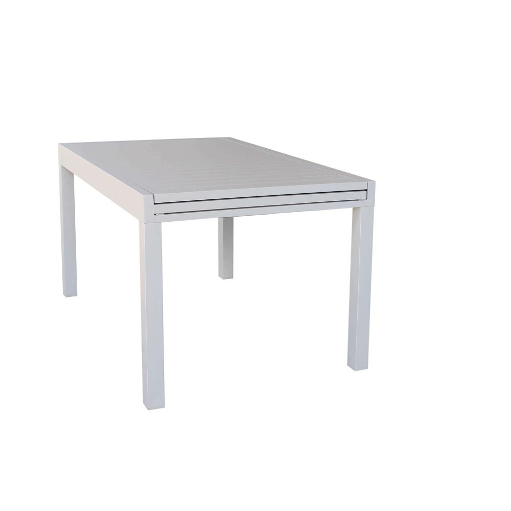 DEREK – set tavolo da giardino con sedie in alluminio cm 135/270x90x75 h