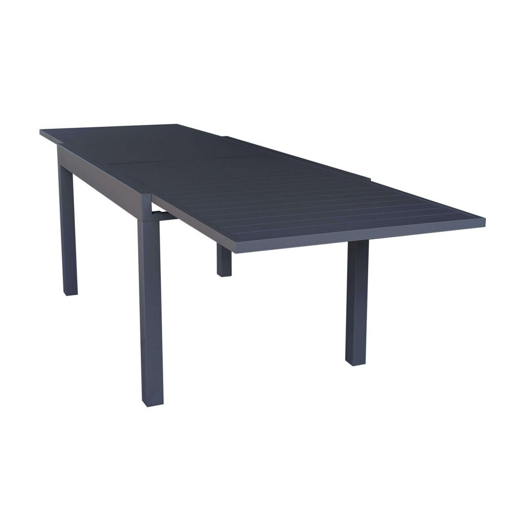 DEREK – set tavolo da giardino con sedie in alluminio cm 135/270x90x75 h