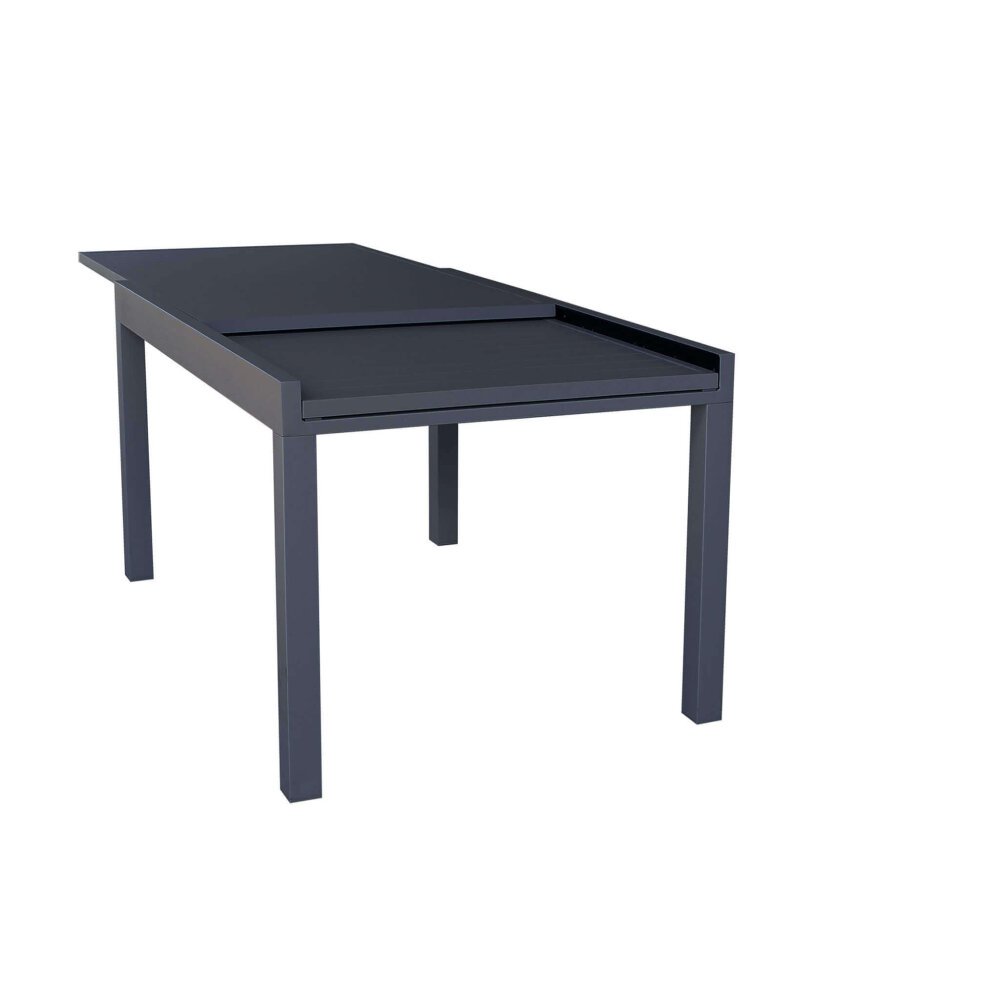 DEREK – set tavolo da giardino con sedie in alluminio cm 135/270x90x75 h