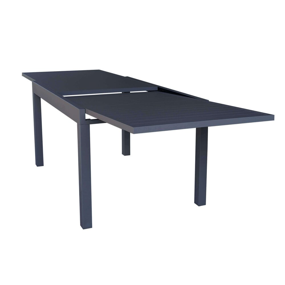 DEREK – set tavolo da giardino con sedie in alluminio cm 135/270x90x75 h