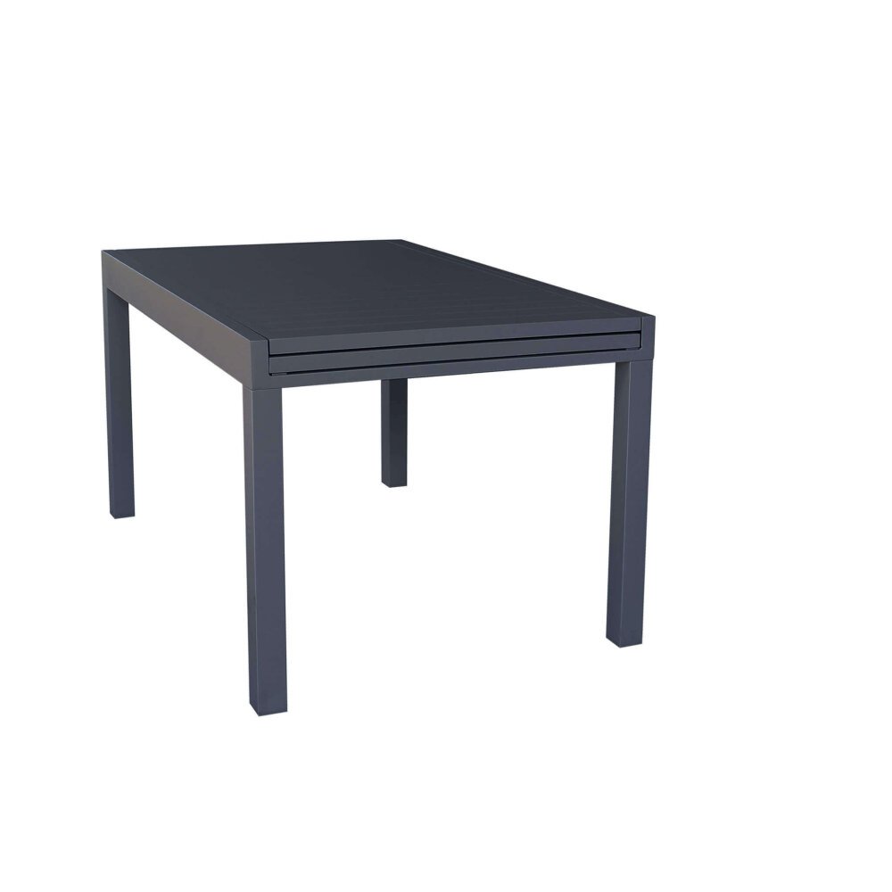 DEREK – set tavolo da giardino con sedie in alluminio cm 135/270x90x75 h