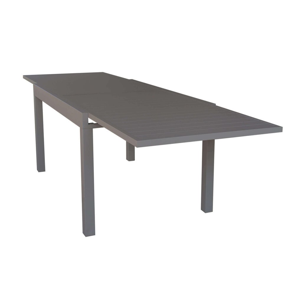 DEREK – set tavolo da giardino con sedie in alluminio cm 135/270x90x75 h