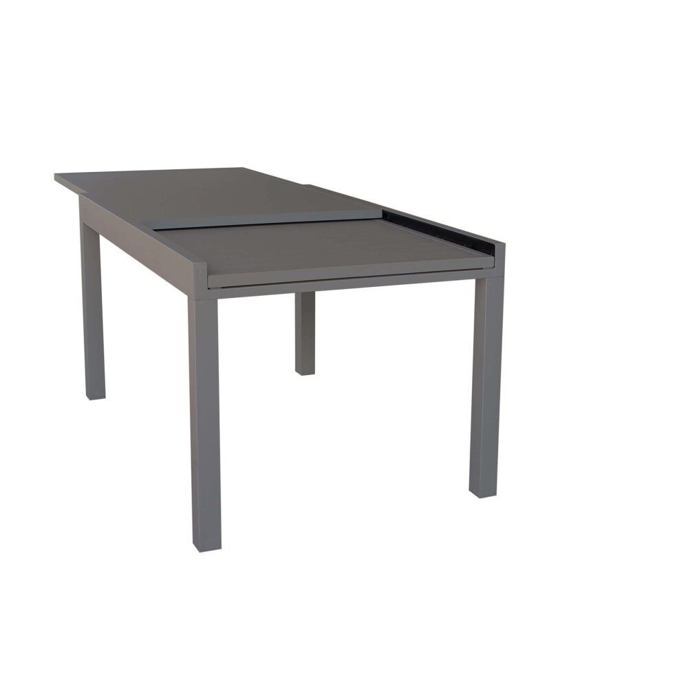 DEREK – set tavolo da giardino con sedie in alluminio cm 135/270x90x75 h