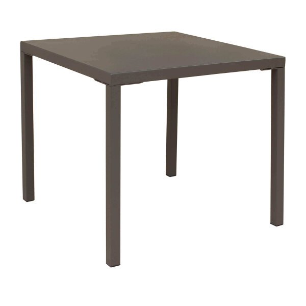 CHAD – set tavolo da giardino con sedie in metallo cm 80x80x73h