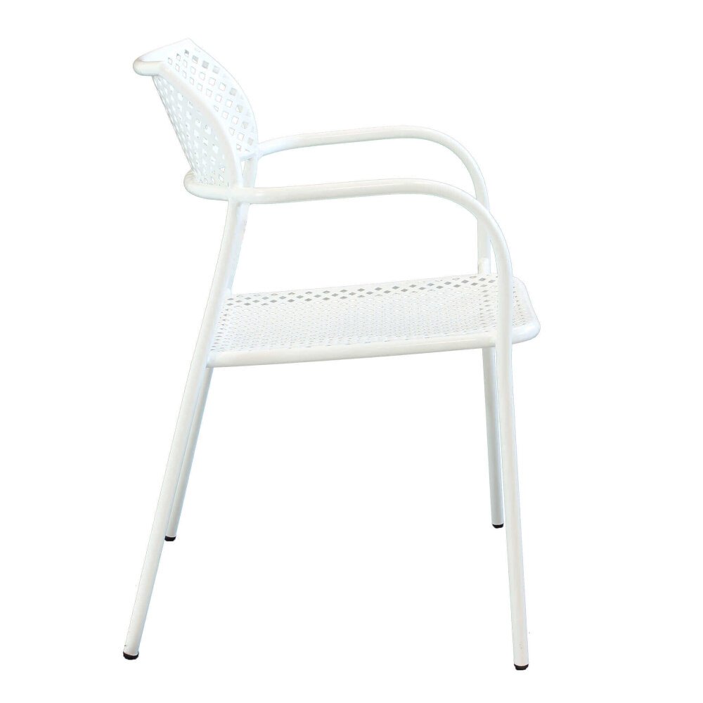 CHAD – set tavolo da giardino con sedie in metallo cm 80x80x73h