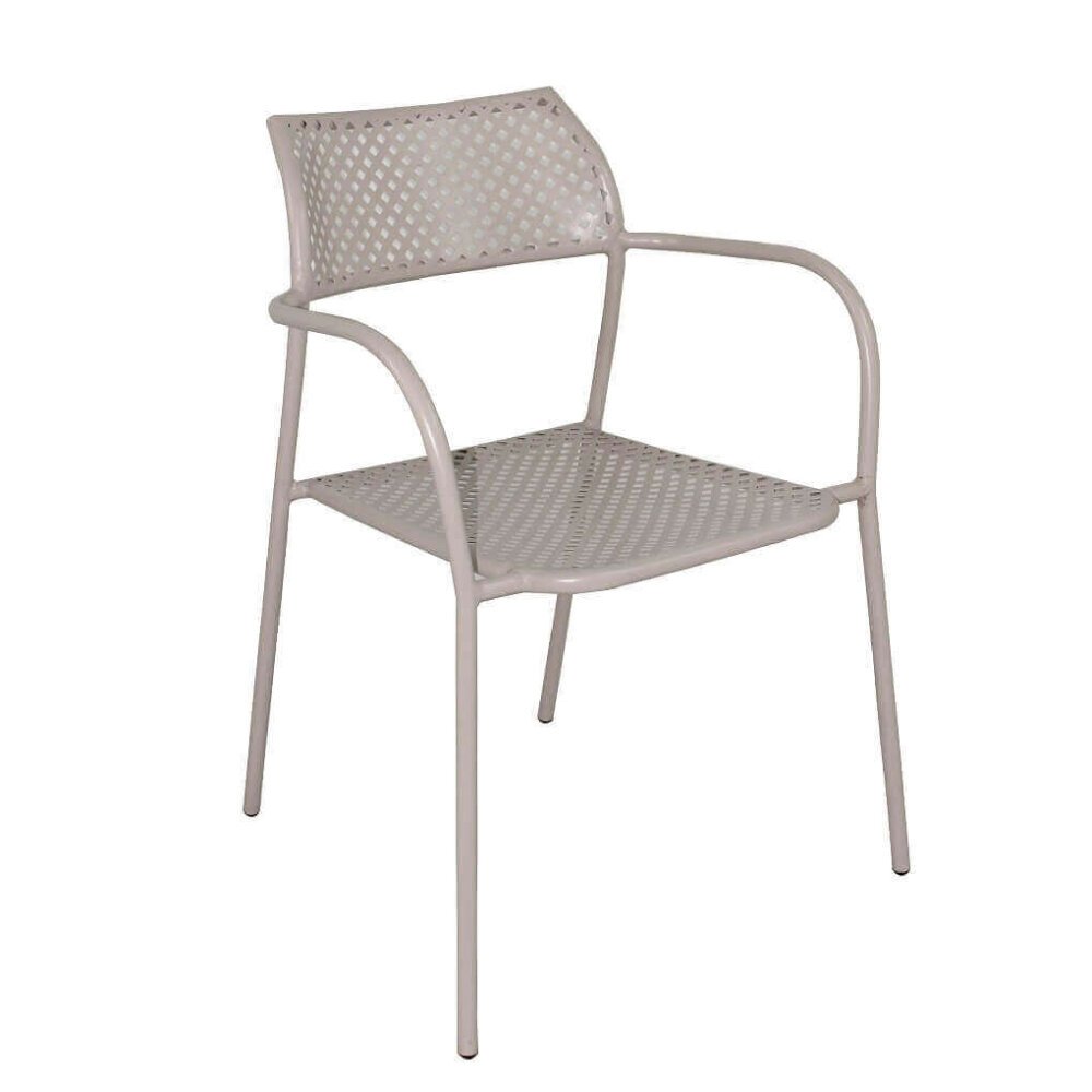 CHAD – set tavolo da giardino con sedie in metallo cm 80x80x73h