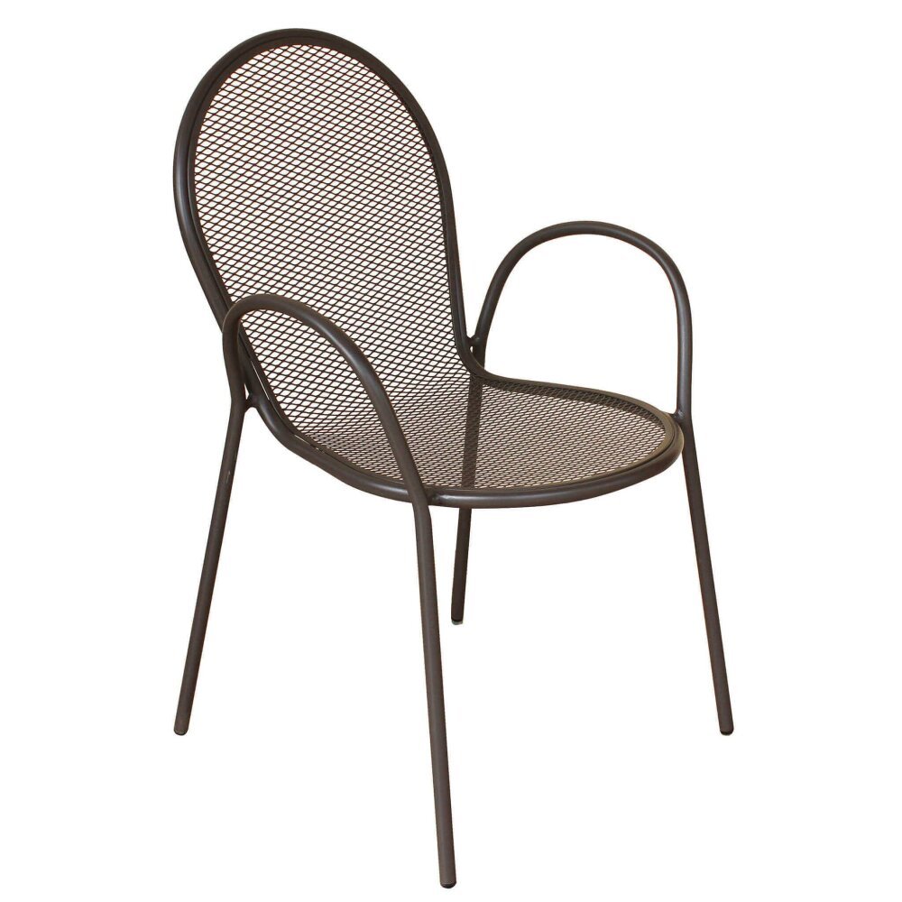LUCKY – set tavolo da giardino con sedie in metallo cm 70x70x72 h