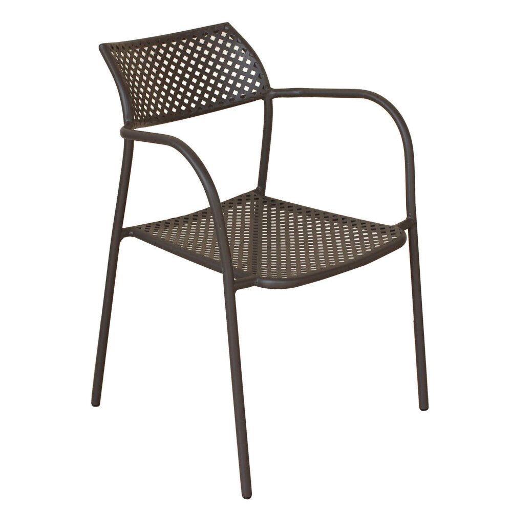 LUCKY – set tavolo da giardino con sedie in metallo cm 70x70x72 h