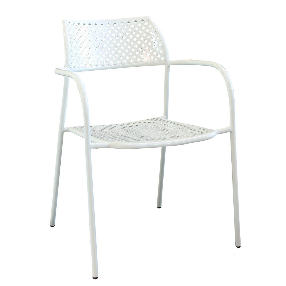 LUCKY – set tavolo da giardino con sedie in metallo cm 60x60x72 h