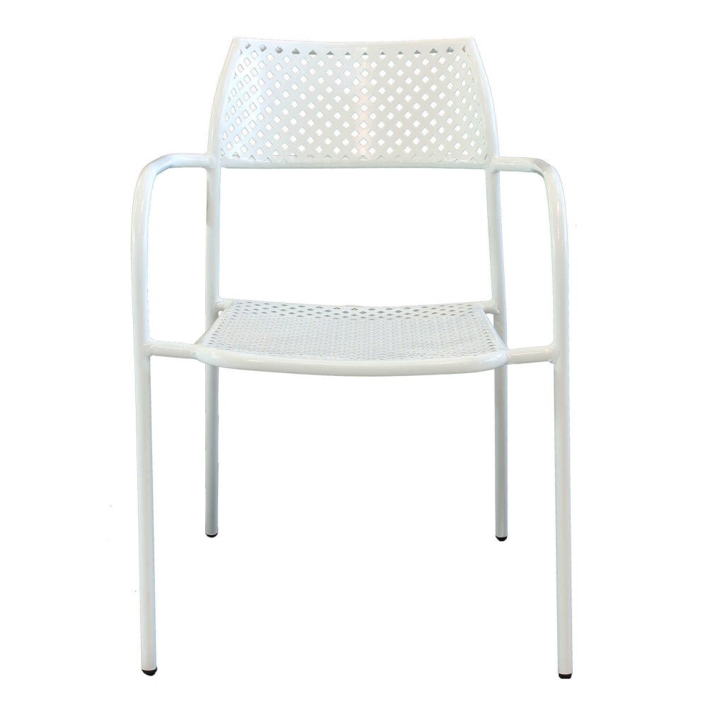 LUCKY – set tavolo da giardino con sedie in metallo cm 60x60x72 h