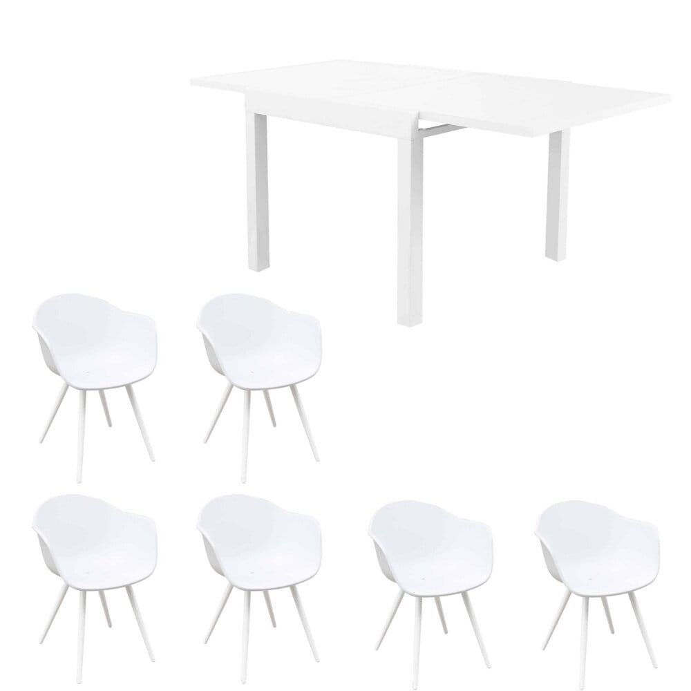 DEREK – tavolo da giardino in alluminio 90/180×90