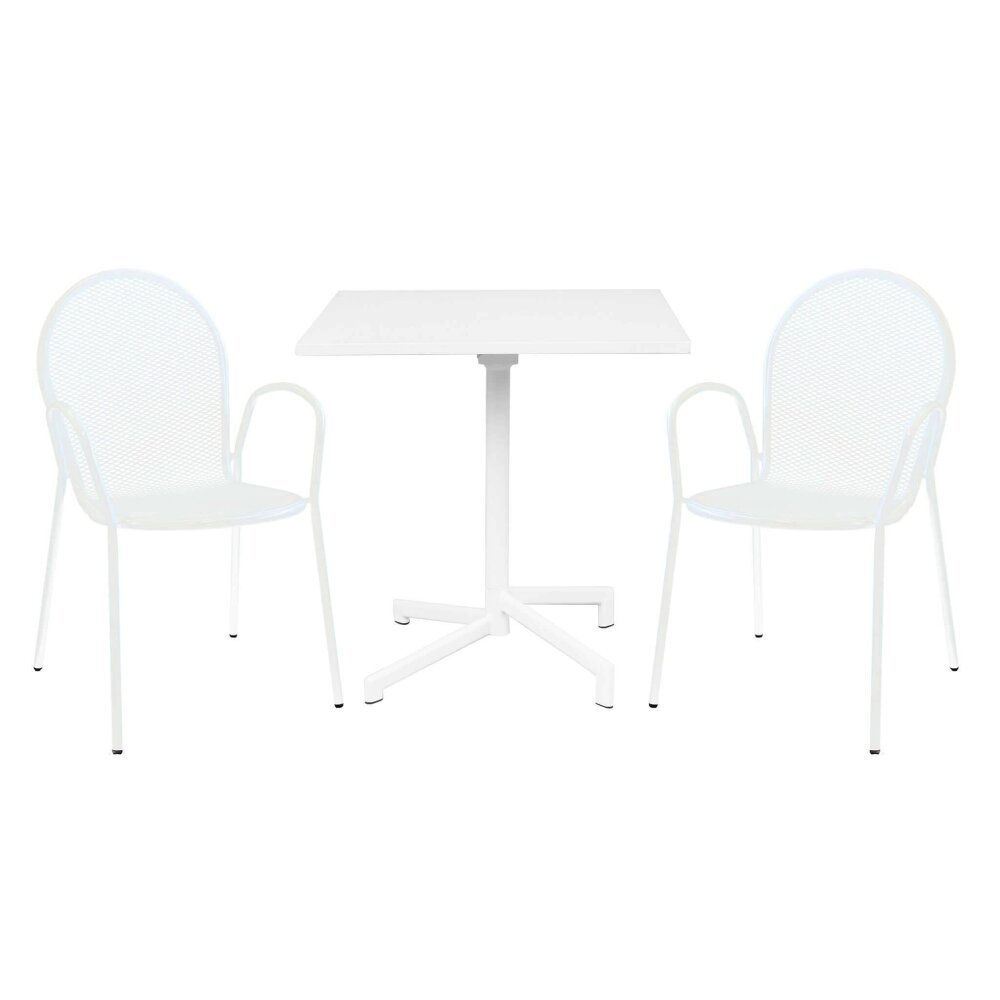 LARRY – set tavolo da giardino con sedie 70×70