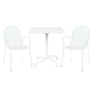 LARRY – set tavolo da giardino con sedie 70×70