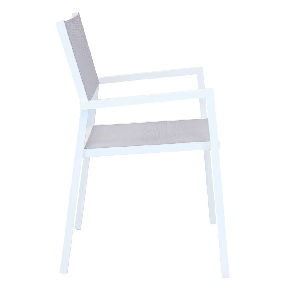 MIKE – set tavolo da giardino con sedie in alluminio cm 180/240x100x75 h
