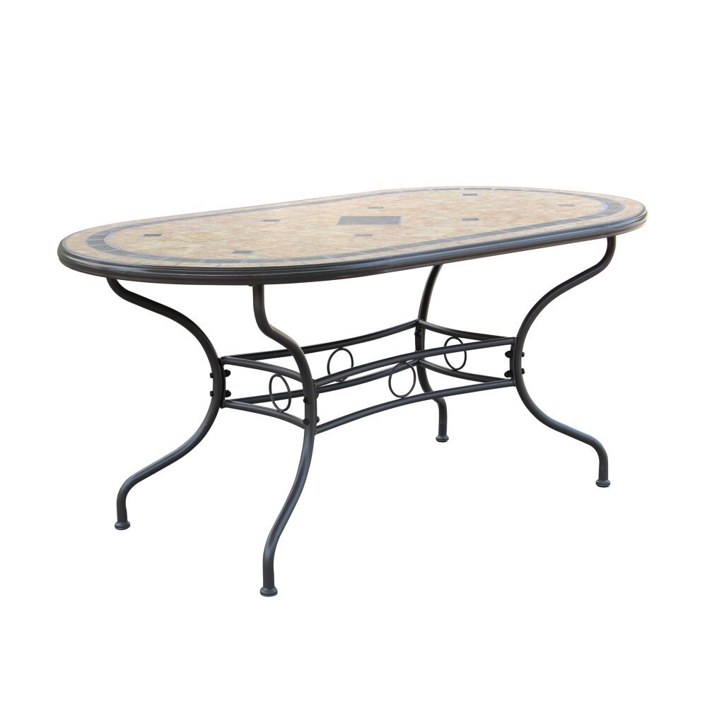 NEVIL – set tavolo da giardino con sedie in cm 160x90x74 h