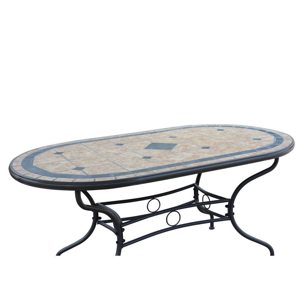 NEVIL – set tavolo da giardino con sedie in cm 160x90x74 h