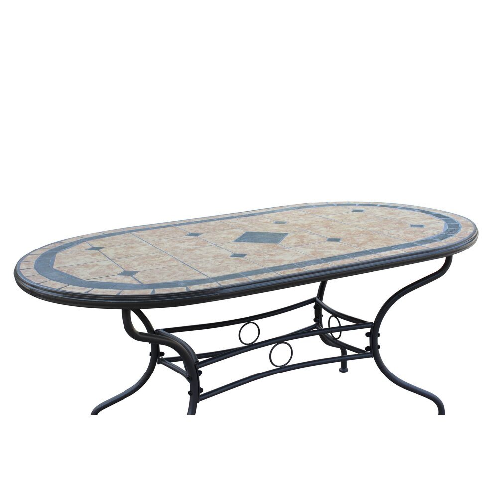 NEVIL – set tavolo da giardino con sedie in cm 160x90x74 h