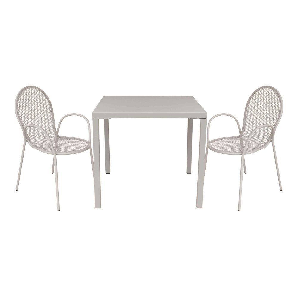 CHAD – set tavolo da giardino con sedie 80×80