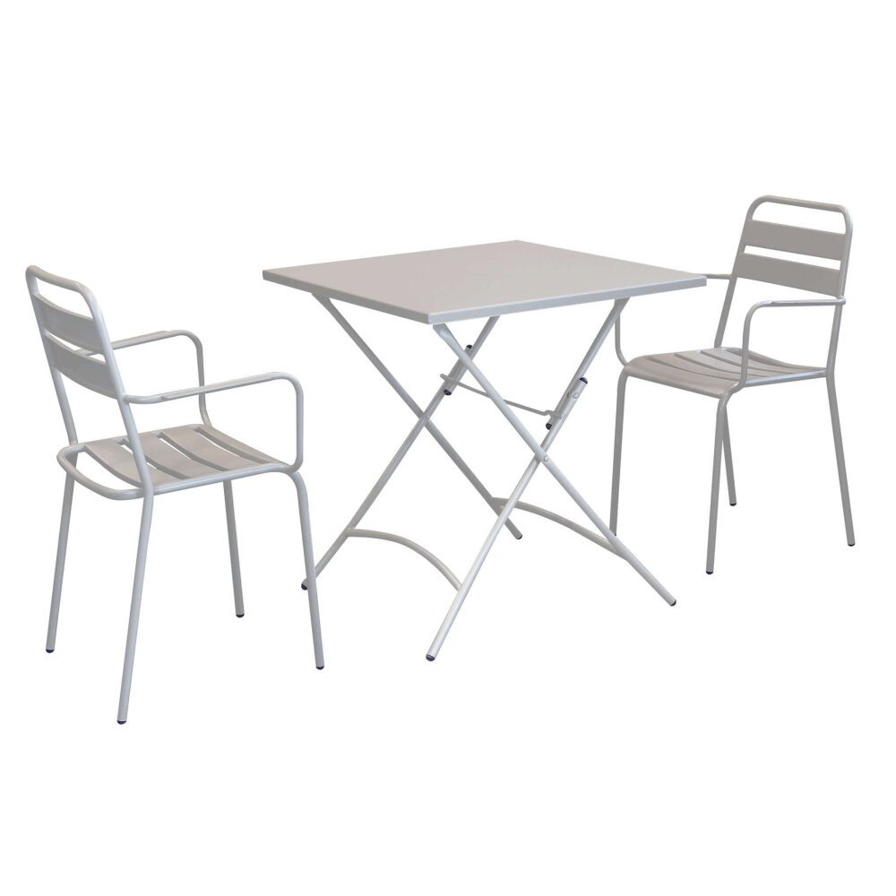 LUCKY – set tavolo da giardino con sedie pieghevole salvaspazio 70×70