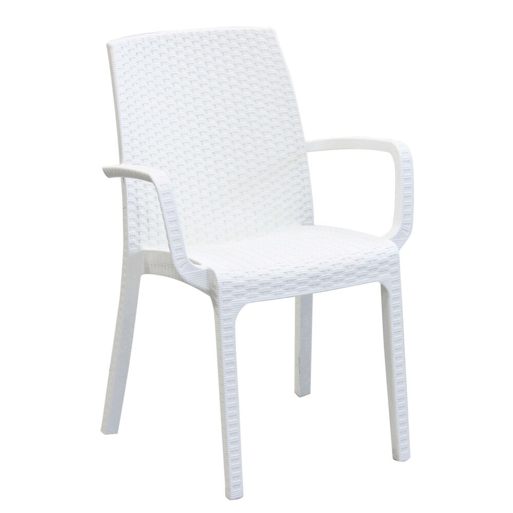 WADE – set tavolo da giardino con sedie fisso in wicker cm 150×90